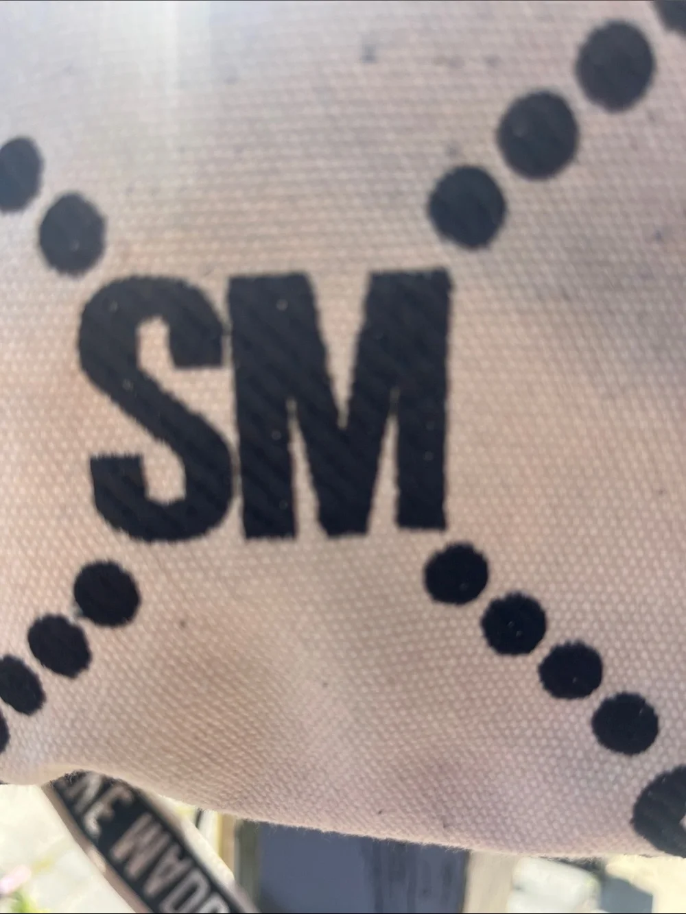 Steve Madden Black & White SM Monogram Canvas Messenger Bag